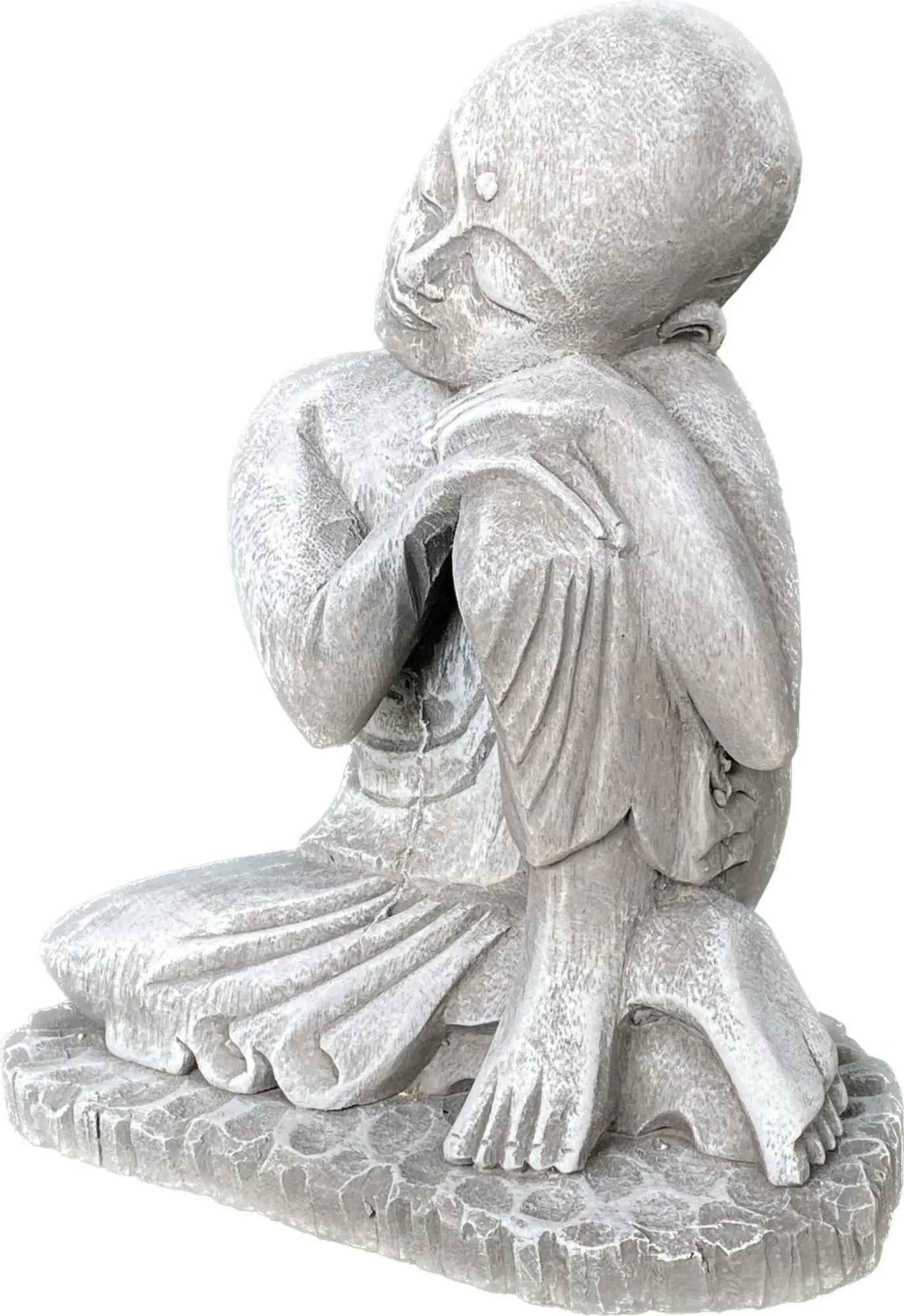  Product image 5 of the product “Amal - Buddha relax - left knee up. 24cm H | cast stone ”